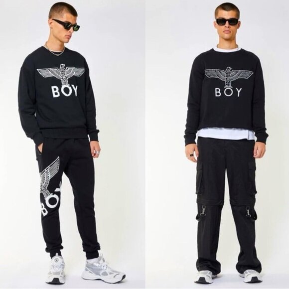 Boy London Men's Black / White Long Sleeve Boy Eagle Sweatshirt logo XS unisex - Picture 1 of 7